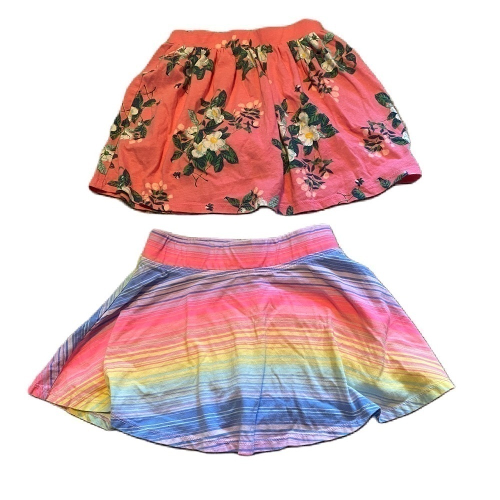 Carter’s & Children’s Place Skort Bundle Sz 5/6 Pink Floral Rainbow Skirt Shorts